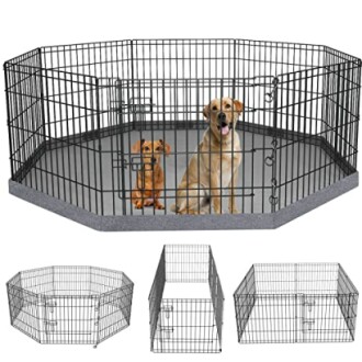 PETIME Foldable Metal Dog Exercise Pen/Pet Puppy Playpen Review